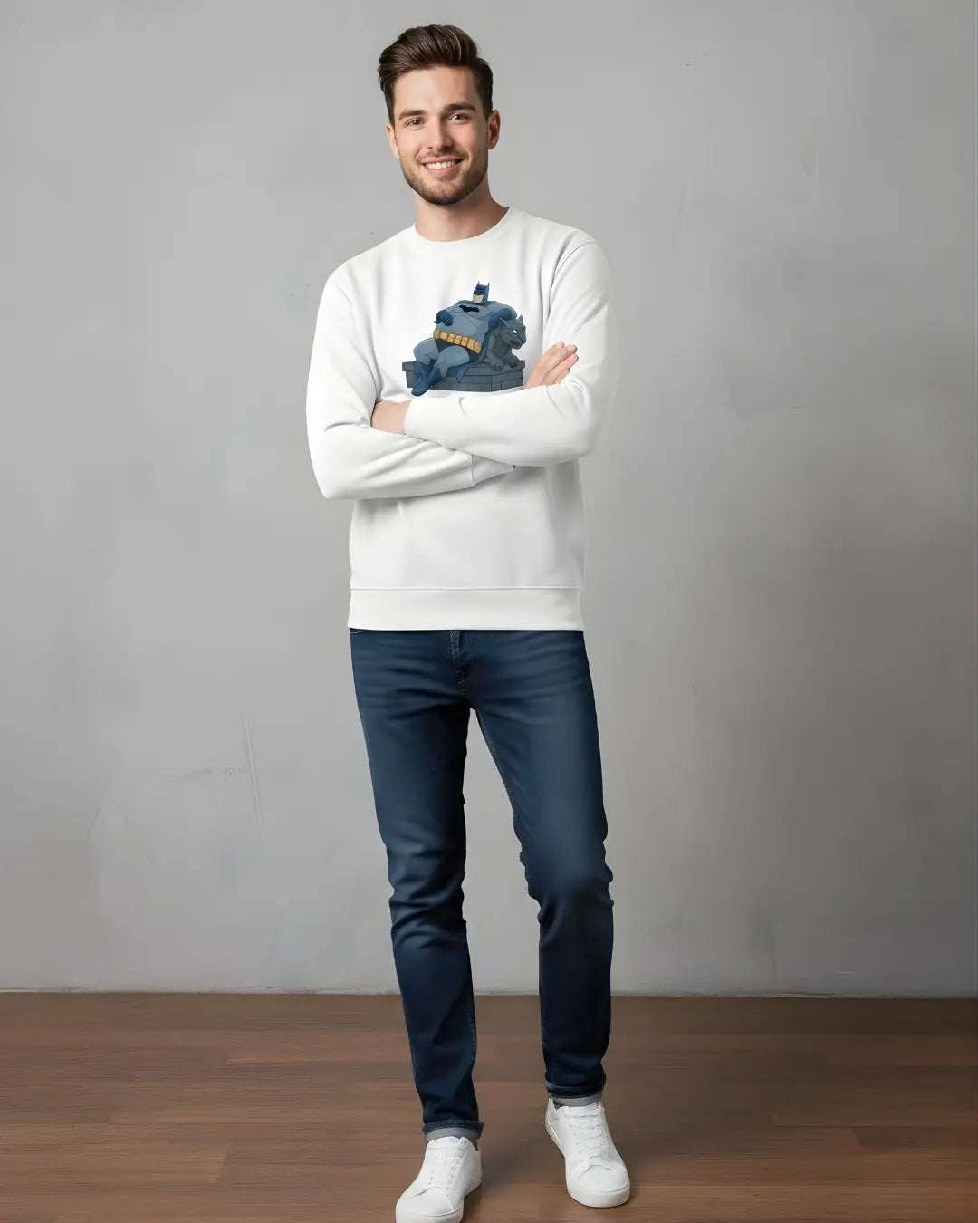 Lazy Hero Premium Sweatshirt – Funny Comic-Style Streetwear Khaam-Khwab