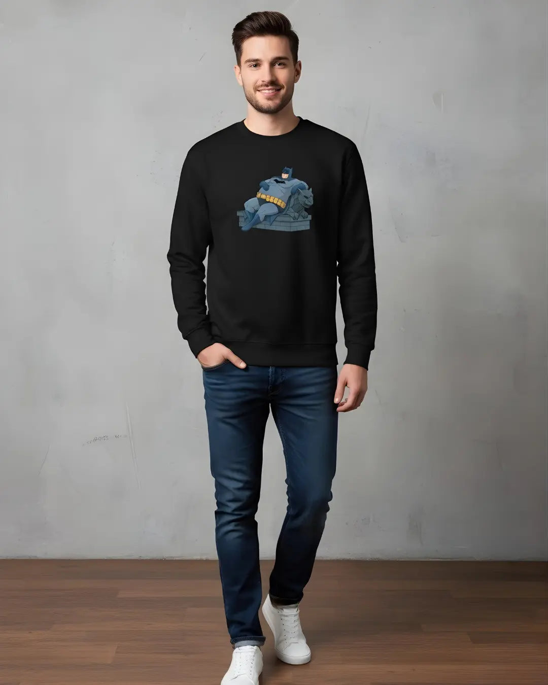 Lazy Hero Premium Sweatshirt – Funny Comic-Style Streetwear Khaam-Khwab